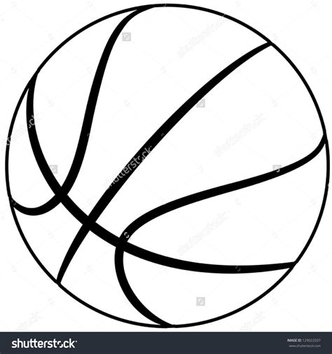 black and white basketball clip art